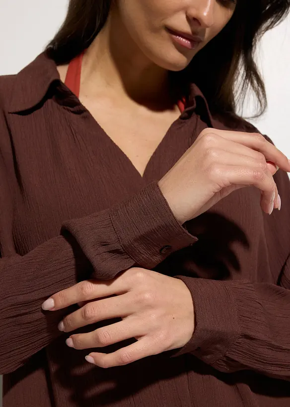 Camicia lunga da spiaggia in viscosa fluente, bonprix