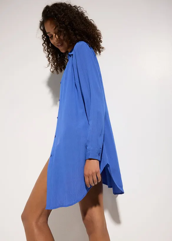 Camicia lunga da spiaggia in viscosa fluente, bonprix