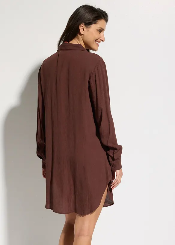 Camicia lunga da spiaggia in viscosa fluente, bonprix