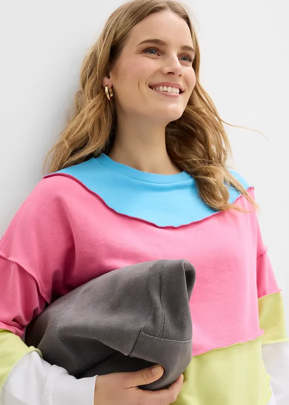 Felpa in misto cotone morbido, bonprix
