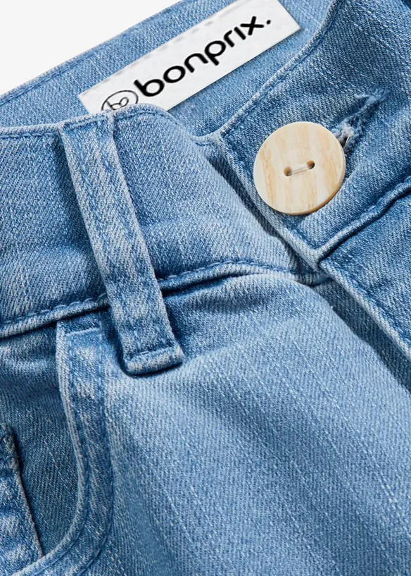 Jeans cropped wide leg, vita alta, bonprix