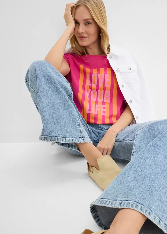 T-shirt in puro cotone biologico, bonprix