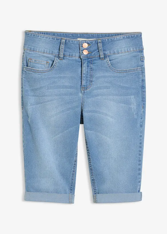 Bermuda in jeans, vita media, bonprix