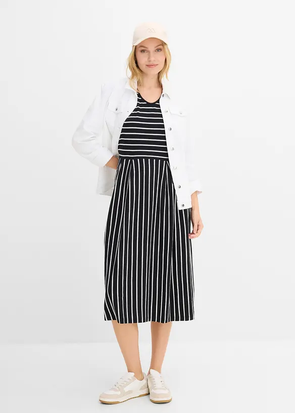 Abito midi in jersey di cotone biologico, bonprix