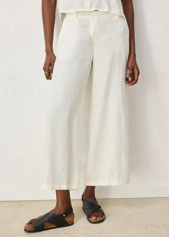 Pantaloni culotte in puro lino, bonprix