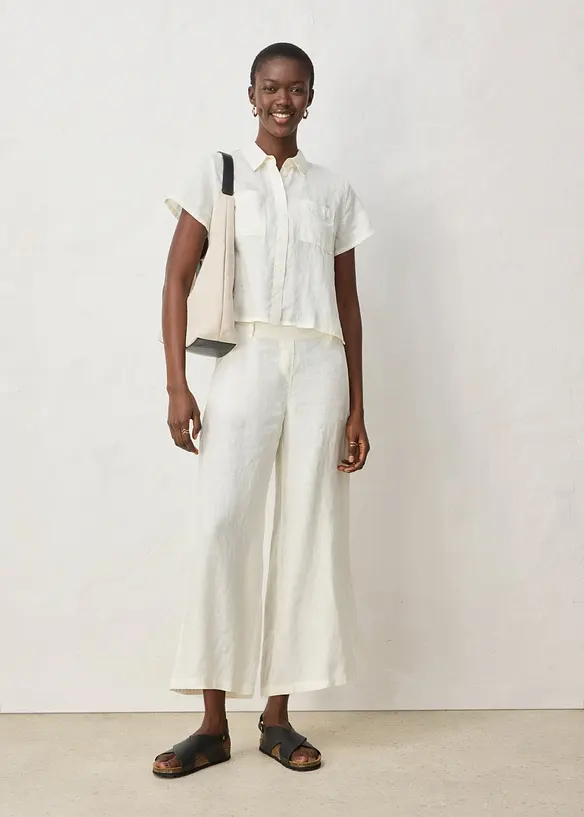 Pantaloni culotte in puro lino, bonprix