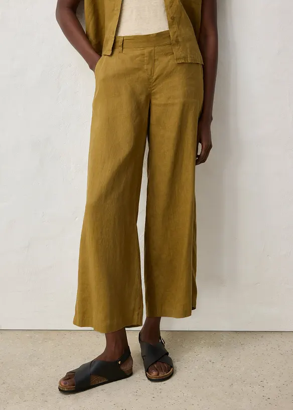 Pantaloni culotte in puro lino, bonprix