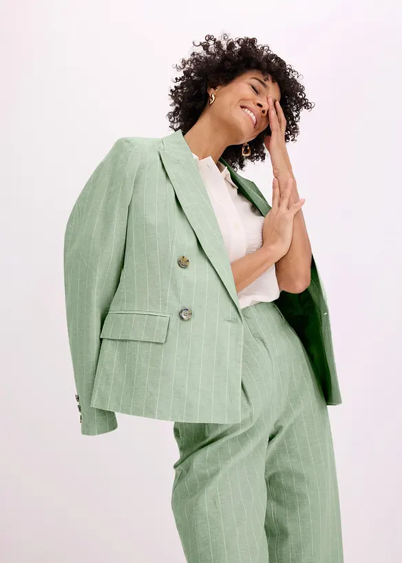 Blazer in misto lino, bonprix