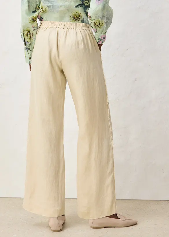 Pantaloni in lino a gamba larga, bonprix