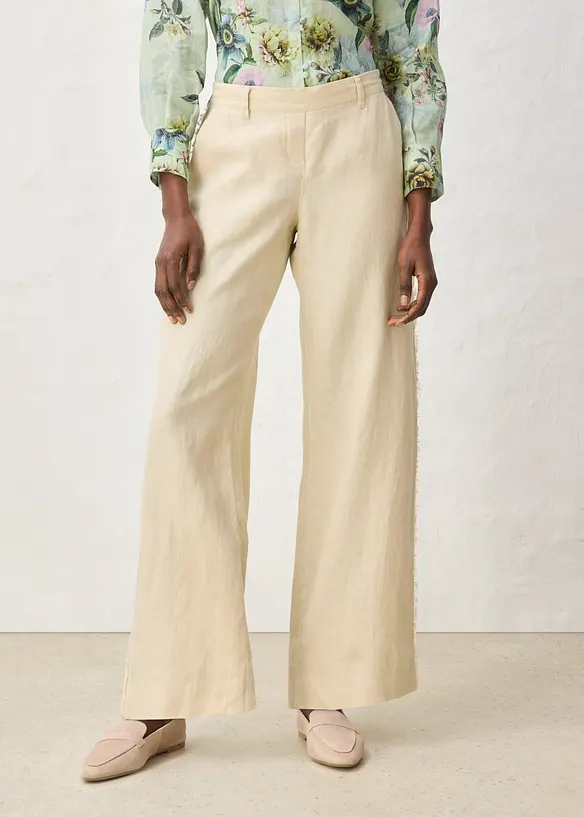 Pantaloni in lino a gamba larga, bonprix