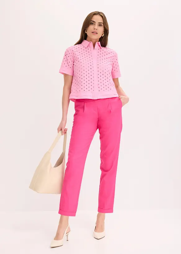 Pantaloni in misto lino, bonprix