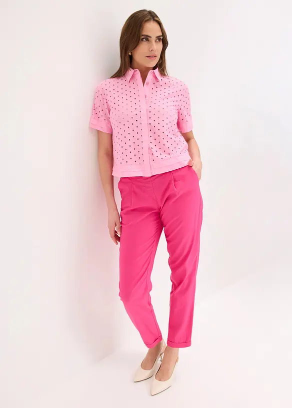 Pantaloni in misto lino, bonprix