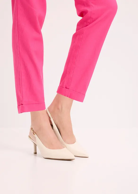 Pantaloni in misto lino, bonprix