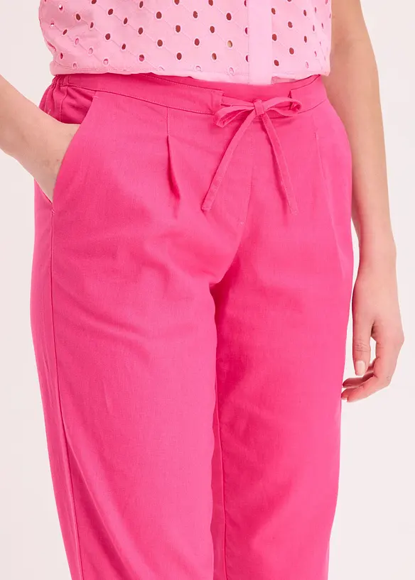 Pantaloni in misto lino, bonprix