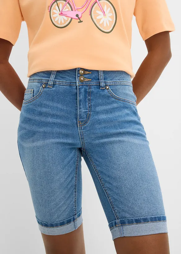 Bermuda di jeans, vita media, bonprix
