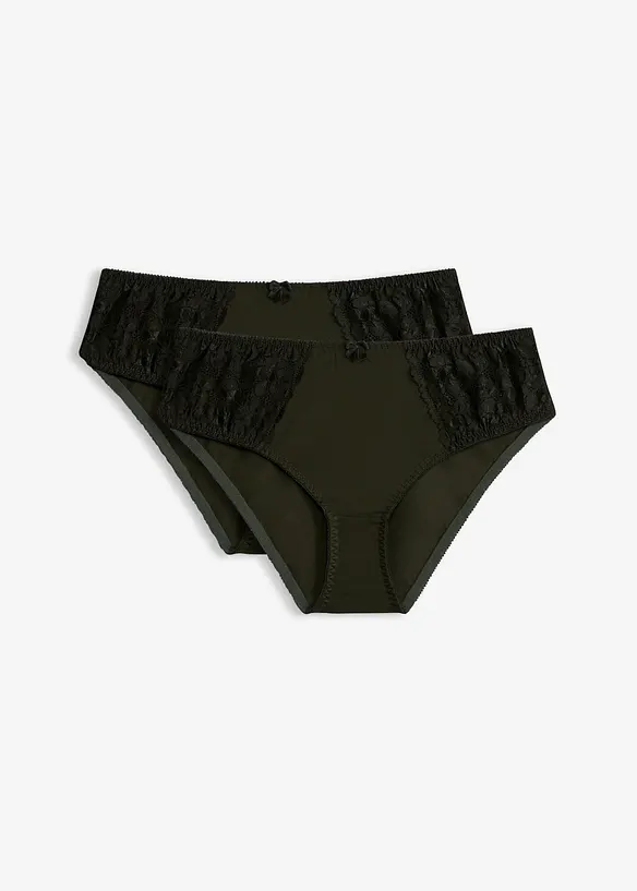Slip alto con pizzo delicato (pacco da 2), bonprix