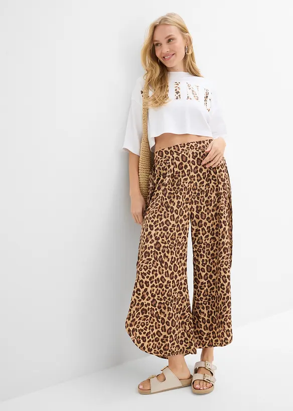 Pantaloni a palazzo con spacchi, bonprix