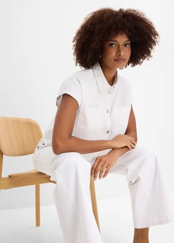 Camicia di jeans boxy cropped, bonprix