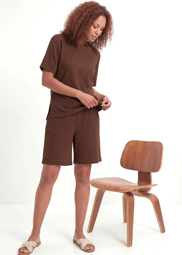 Maglia in cr&ecirc;pe stropicciato, bonprix