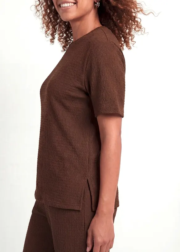 Maglia in cr&ecirc;pe stropicciato, bonprix