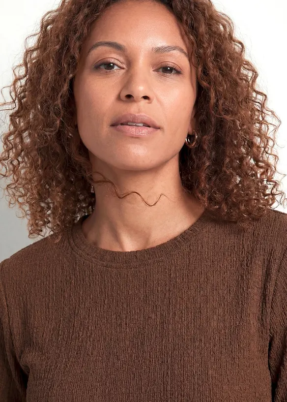 Maglia in cr&ecirc;pe stropicciato, bonprix