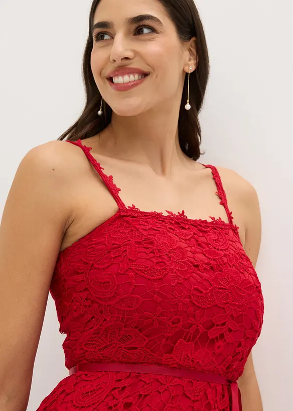 Abito in pizzo con spalline decorate, bonprix