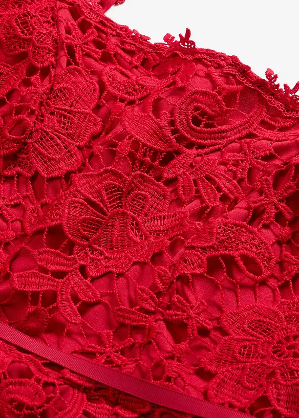 Abito in pizzo con spalline decorate, bonprix