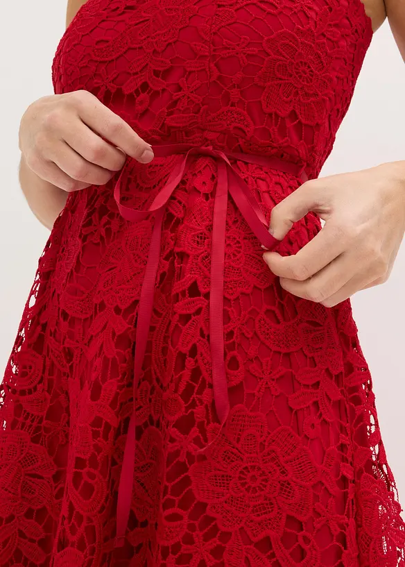 Abito in pizzo con spalline decorate, bonprix