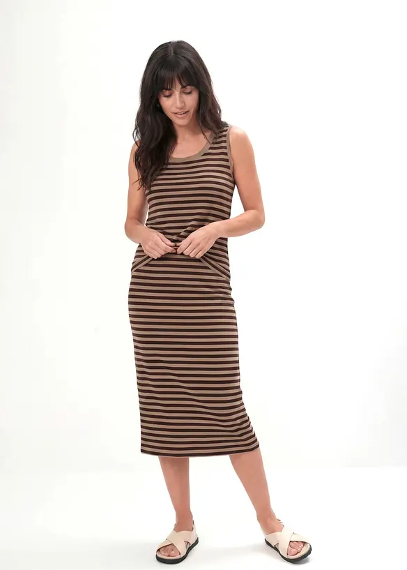 Top e gonna in misto cotone elasticizzato (set 2 pezzi), bonprix