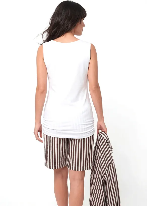 Top in misto cotone biologico elasticizzato (pacco da 2), bonprix