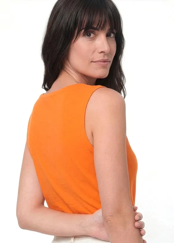 Top in misto cotone biologico elasticizzato (pacco da 2), bonprix