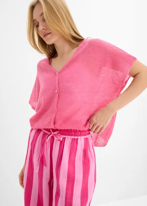 Pantaloni con elastico in vita in mussola leggera, bonprix