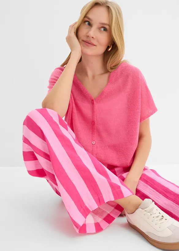 Pantaloni con elastico in vita in mussola leggera, bonprix