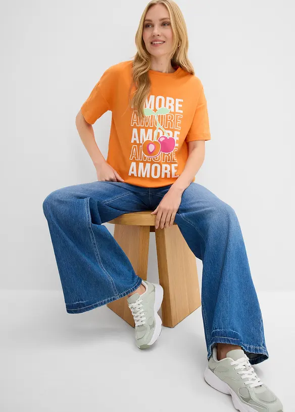 Maxi maglia in puro cotone biologico, bonprix