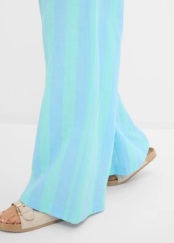 Pantaloni con elastico in vita in mussola leggera, bonprix