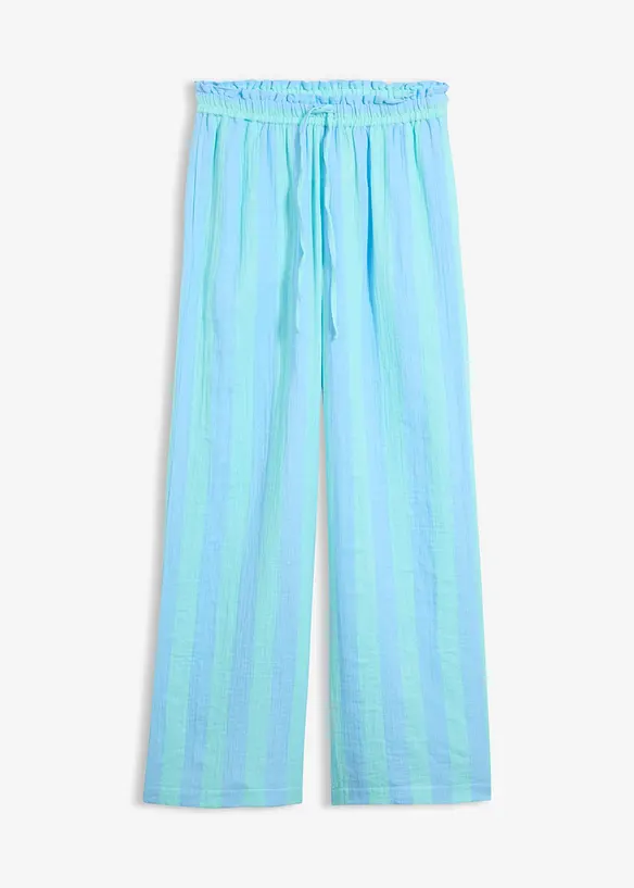 Pantaloni con elastico in vita in mussola leggera, bonprix