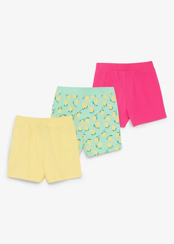 Shorts in jersey di puro cotone biologico (pacco da 3), bonprix