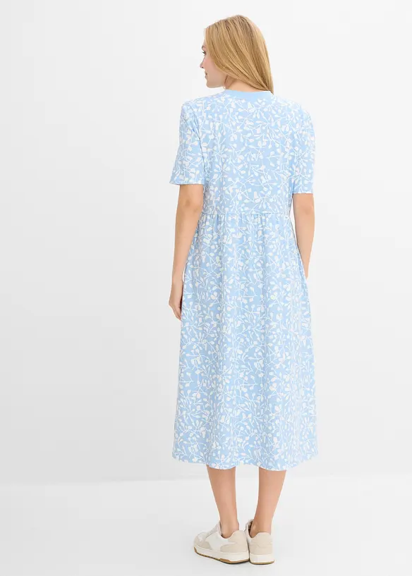 Abito di jersey svasato in cotone pesante, bonprix