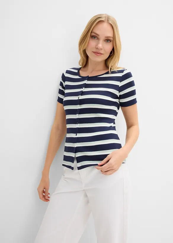 Maglia in cotone biologico a costine, bonprix