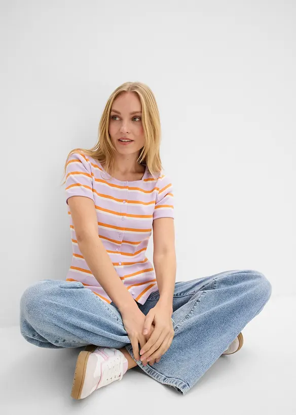 Maglia in cotone biologico a costine, bonprix