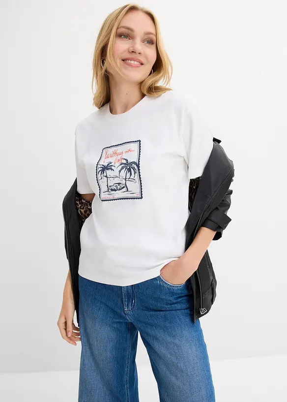 T-shirt in puro cotone biologico, bonprix