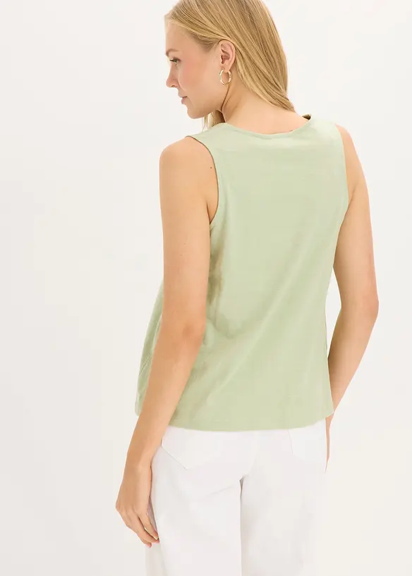 Top in puro cotone con ricamo, bonprix