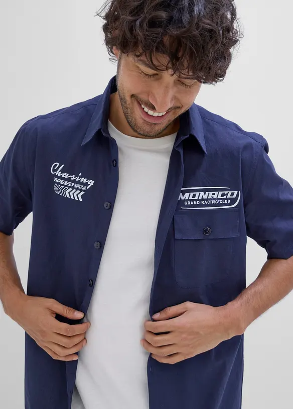 Camicia a maniche corte in puro cotone biologico, bonprix