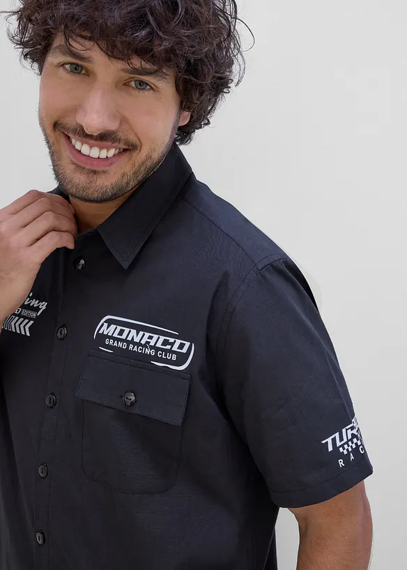 Camicia a maniche corte in puro cotone biologico, bonprix
