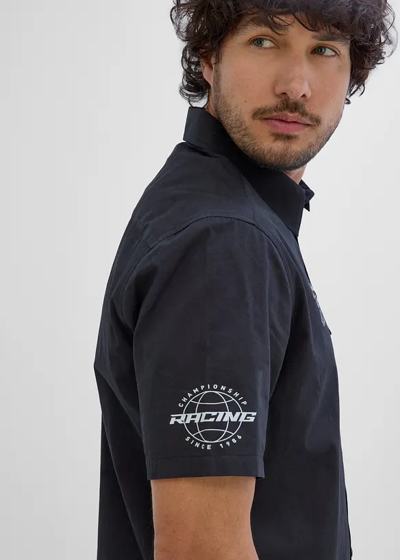 Camicia a maniche corte in puro cotone biologico, bonprix