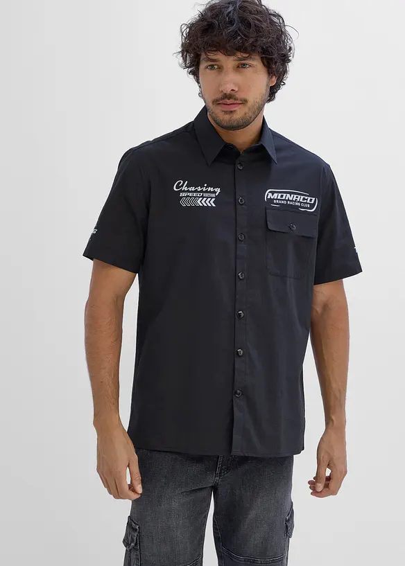 Camicia a maniche corte in puro cotone biologico, bonprix