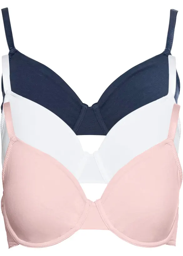 Reggiseno t-shirt senza imbottitura (pacco da 3), bonprix