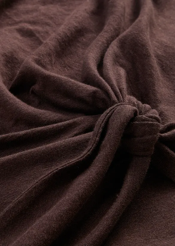 Maglia effetto incrociato in puro lino, bonprix
