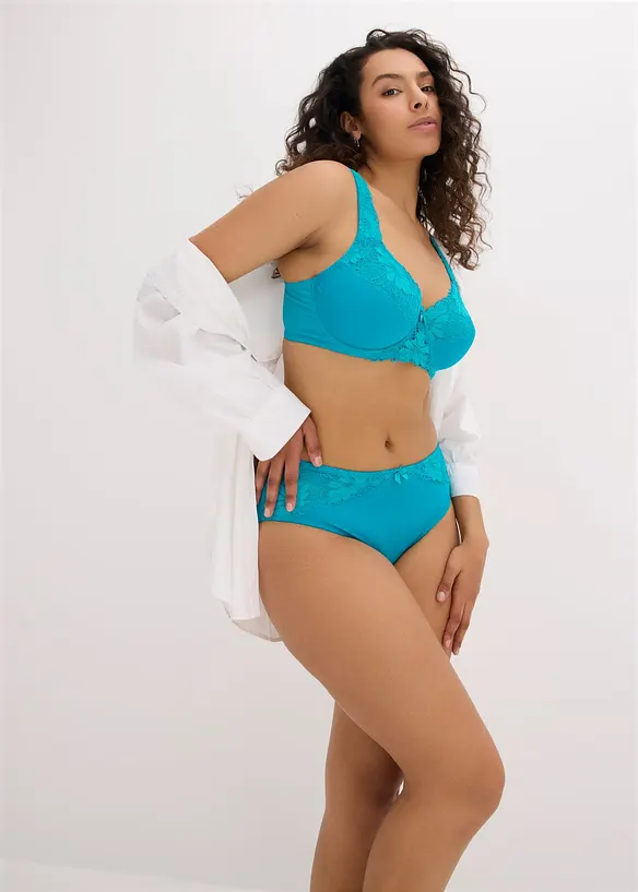 Slip alto con pizzo (pacco da 2), bonprix