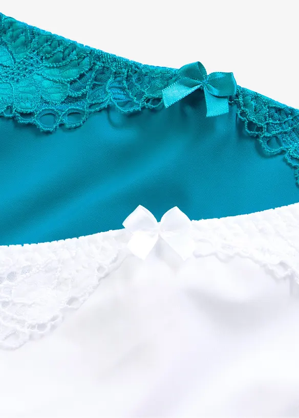 Slip alto con pizzo (pacco da 2), bonprix